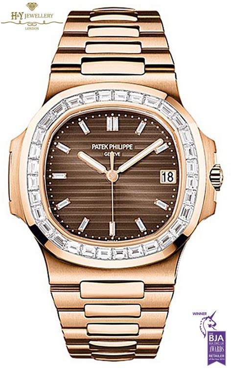 men's patek philippe nautilus rose gold|Patek Philippe full diamond.